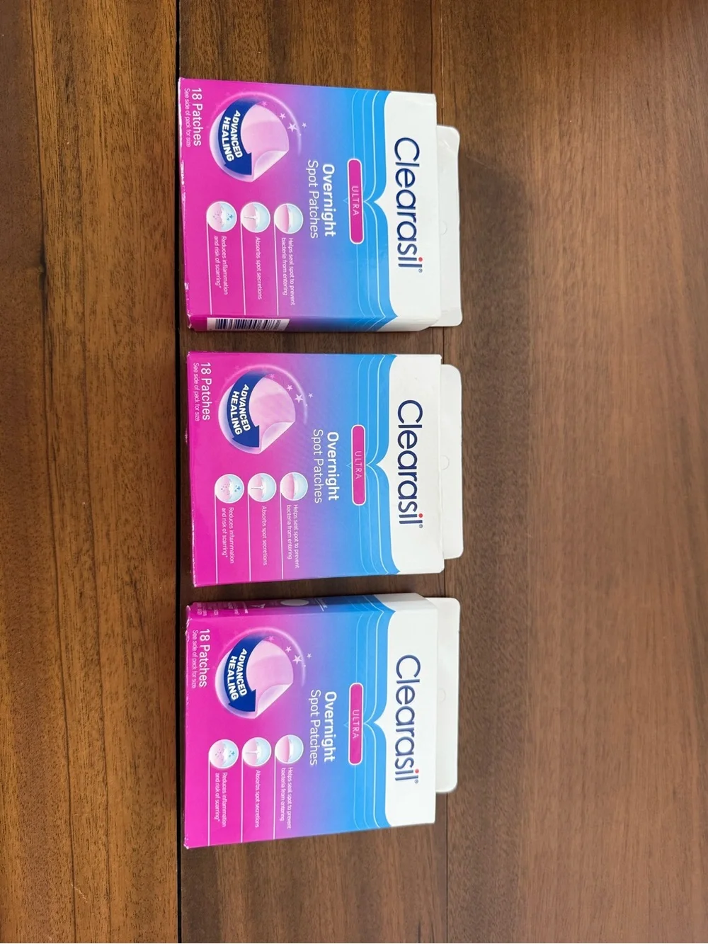 3-pack Clearasil Ultra Overnight Spot Patches (18 count) New Sealed